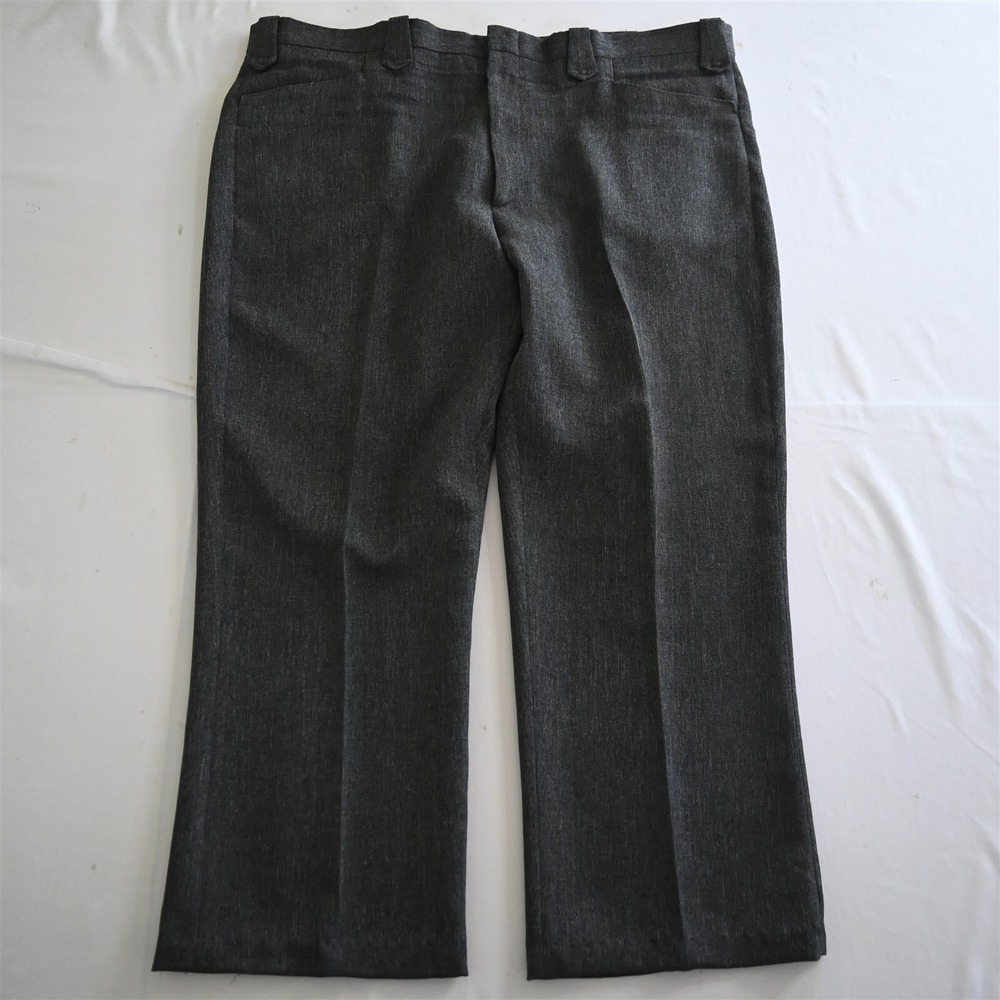 Circle S‎ 44x29 Gray Polyester Bootcut Flat Front Mens Rockabilly Pants